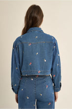 Load image into Gallery viewer, Denim Jacket with Floral Embroidered Detail - Molly Bracken