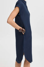 Load image into Gallery viewer, Navy Short Sleeve Shirt Dress - b.young