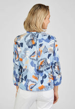 Load image into Gallery viewer, 124100- Tie Front Print Blouse - Rabe