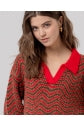 Load image into Gallery viewer, Scalloped Polo Neck Jumper - Surkana