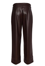 Load image into Gallery viewer, Choko Wide Leg Leatherette Trouser With Hem Panel - Naya