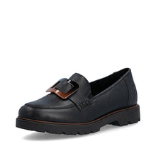 Load image into Gallery viewer, Black Buckle Loafer - Rieker