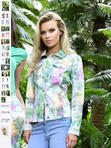 57632 Robell Floral Happy Jacket