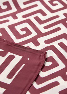 Dark Red Print Scarf - Soya Concept