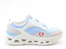 Load image into Gallery viewer, Josey - White/Blue Trainer - Heavenly Feet