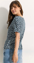 Load image into Gallery viewer, 321634- Printed Jersey Top- Petrol Blue- Cecil