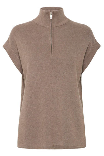 Walnut Half-Zip Vest - B.Young