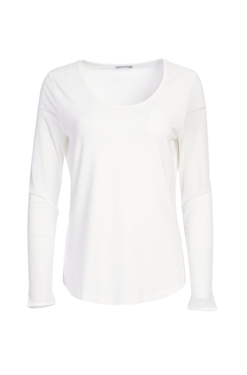 25106 - Mesh Sleeve Top - Cream - Naya