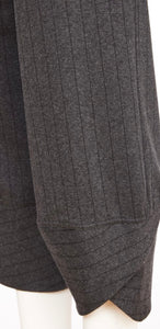24231- Stripe trouser wrap over @ hem- Black & Hem- Naya