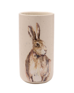 1119 - Meg Hawkins Tall Vase with Hare - Widdop