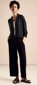 321658 - Linen Look Jacket- Black -Street One