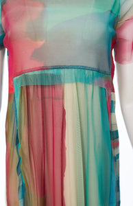 24140- Kate Cooper Mesh Print Dress