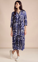 Load image into Gallery viewer, 144010 - Navy, Royal Blue and White Abstract Print Dress - Street One