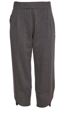 24231- Stripe trouser wrap over @ hem- Black & Hem- Naya