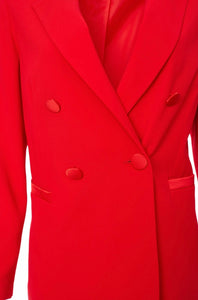 24131- Kate Cooper Jacket with Satin Collar- Chilli