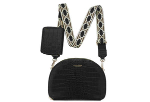 GZ9007- Croc Fabric Crossbody Bag