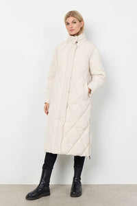 Nina 25- Long Cream Coat - Soya Concept