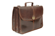 Load image into Gallery viewer, TK10060BRN - Ballyjohnboy Brief case - Brown - Tinnakeenly Leather