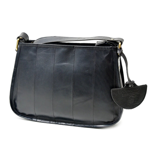 TK10466 - Stripy Bag - Black - Tinnakeenly Leather
