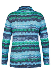 121357- Rabe Pattern Cowl Neck Top