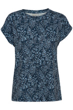 Load image into Gallery viewer, 0634- Short Sleeve T Shirt- Blue Floral Mix- Frans