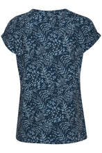 Load image into Gallery viewer, 0634- Short Sleeve T Shirt- Blue Floral Mix- Frans
