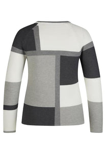 121617- Long Sleeved Round Neck Grey Sweatshirt - Rabe