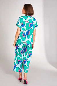 512 Aqua Printed Top - Peruzzi