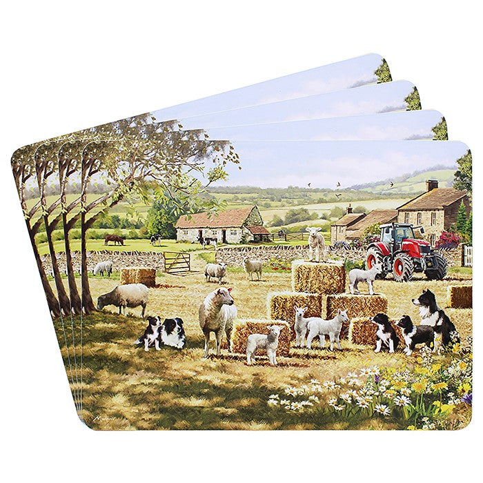 95928 - Collie & Sheep- Set of 4 Placemats - Joe Davis
