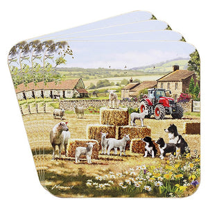 Collie & Sheep - Set of 4 Coasters