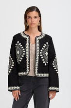Load image into Gallery viewer, Black &amp; White Embroidered Jacket - B.Young