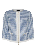 Load image into Gallery viewer, 78628- Blue &amp; Cream Dress &amp; Jacket - Tia