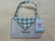 Load image into Gallery viewer, Blue "Dear Tooth Fairy" Hanging Felt Envelope