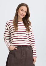 Load image into Gallery viewer, Burgundy Striped Top - b.young