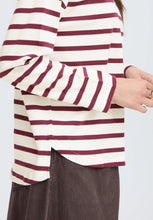 Load image into Gallery viewer, Burgundy Striped Top - b.young