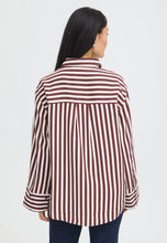 Load image into Gallery viewer, Rum Raisin Striped Blouse - Fransa