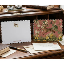Load image into Gallery viewer, Spring Hare Scalloped Notelets - Appleberry Atelier