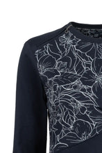 Load image into Gallery viewer, Navy &amp; Cream Print Sweatshirt - Soquesto