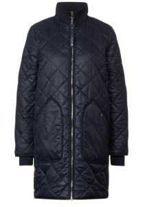 211901- Navy Padded Coat - Street One