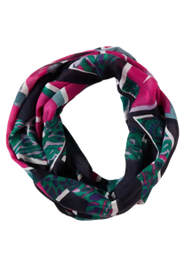 572132- Deep blue print loop scarf- Cecil