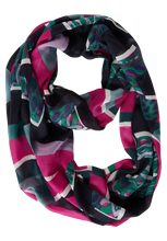 Load image into Gallery viewer, 572132- Deep blue print loop scarf- Cecil