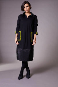 W2310- Taffeta Pocket Dress - Peruzzi