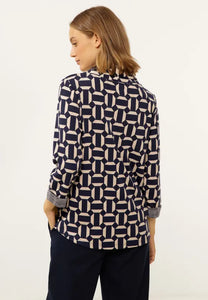 320436- Polo Neck Jacquard Pullover- Street One