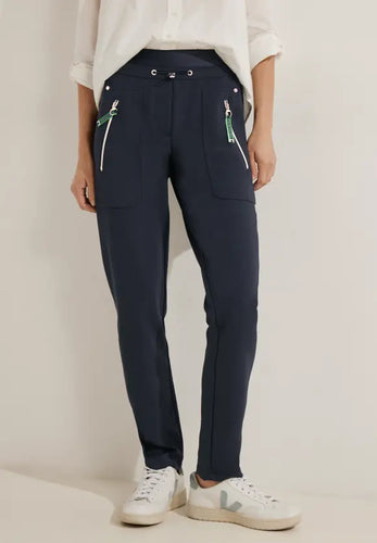 376852- Casual Joggers-Navy- Cecil