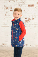 Load image into Gallery viewer, Alex Boys Gilet Navy Blue Tractor- Little Lighthouse