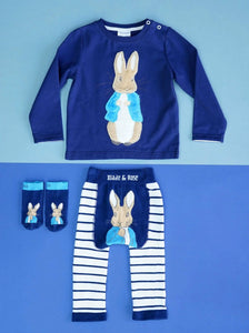 Peter Rabbit Navy Stripe Leggings - Blade and Rose