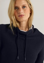Load image into Gallery viewer, 302468- Navy Cowl Neck Jumper - Cecil