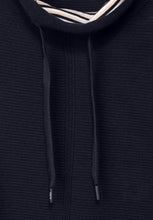 Load image into Gallery viewer, 302468- Navy Cowl Neck Jumper - Cecil