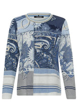 Load image into Gallery viewer, Blue Print Long Sleeve T-shirt- Olsen