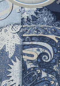 Blue Print Long Sleeve T-shirt- Olsen